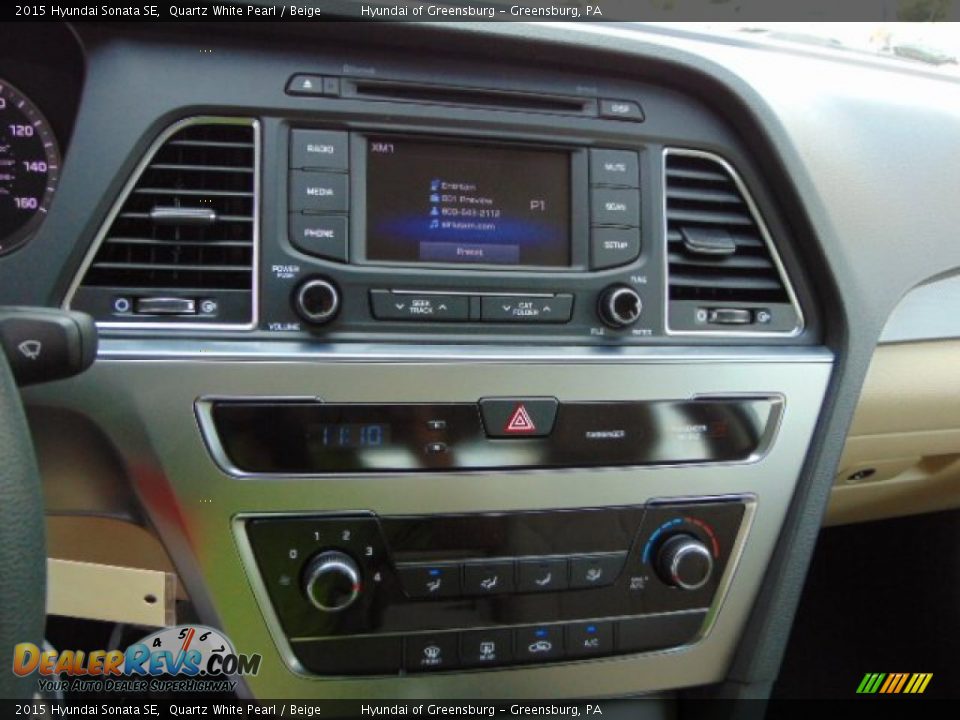 2015 Hyundai Sonata SE Quartz White Pearl / Beige Photo #15