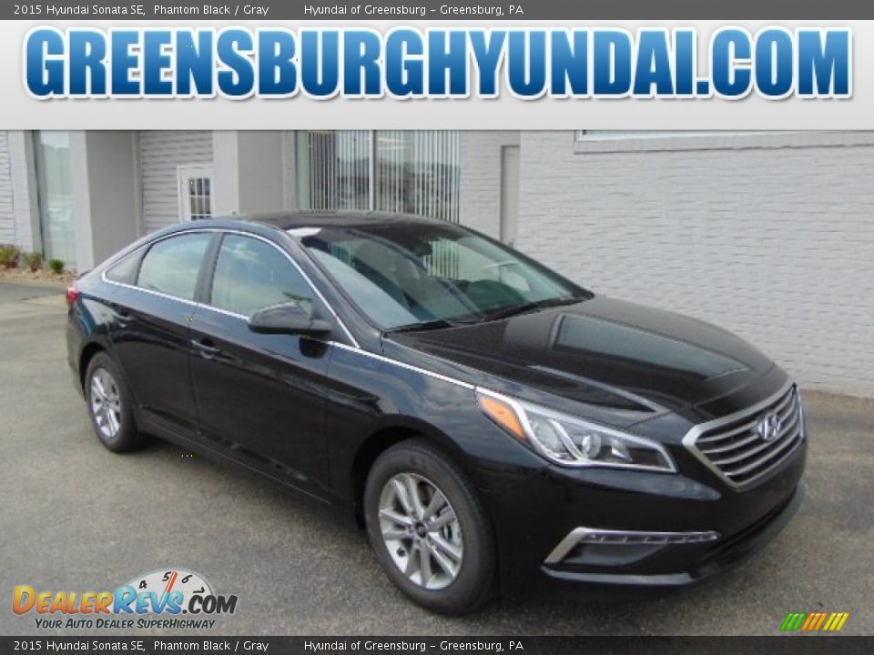 2015 Hyundai Sonata SE Phantom Black / Gray Photo #1