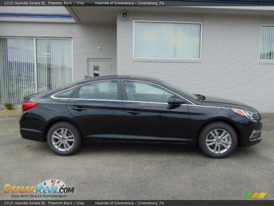 2015 Hyundai Sonata SE Phantom Black / Gray Photo #2