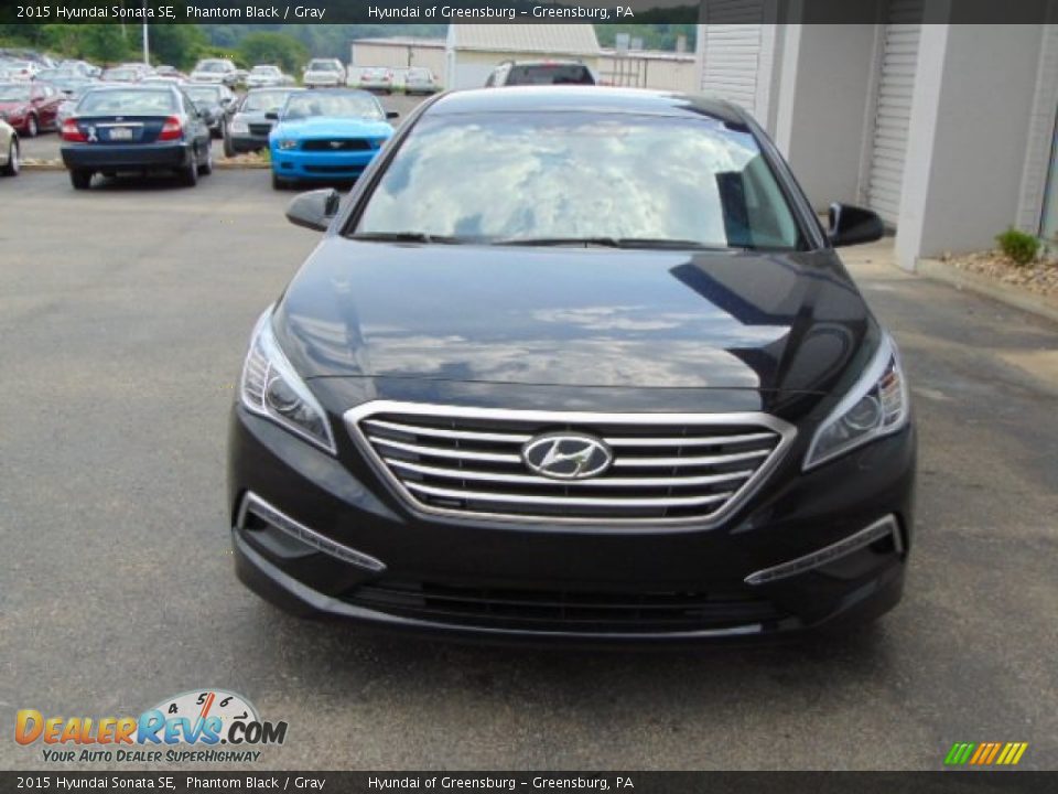 2015 Hyundai Sonata SE Phantom Black / Gray Photo #4