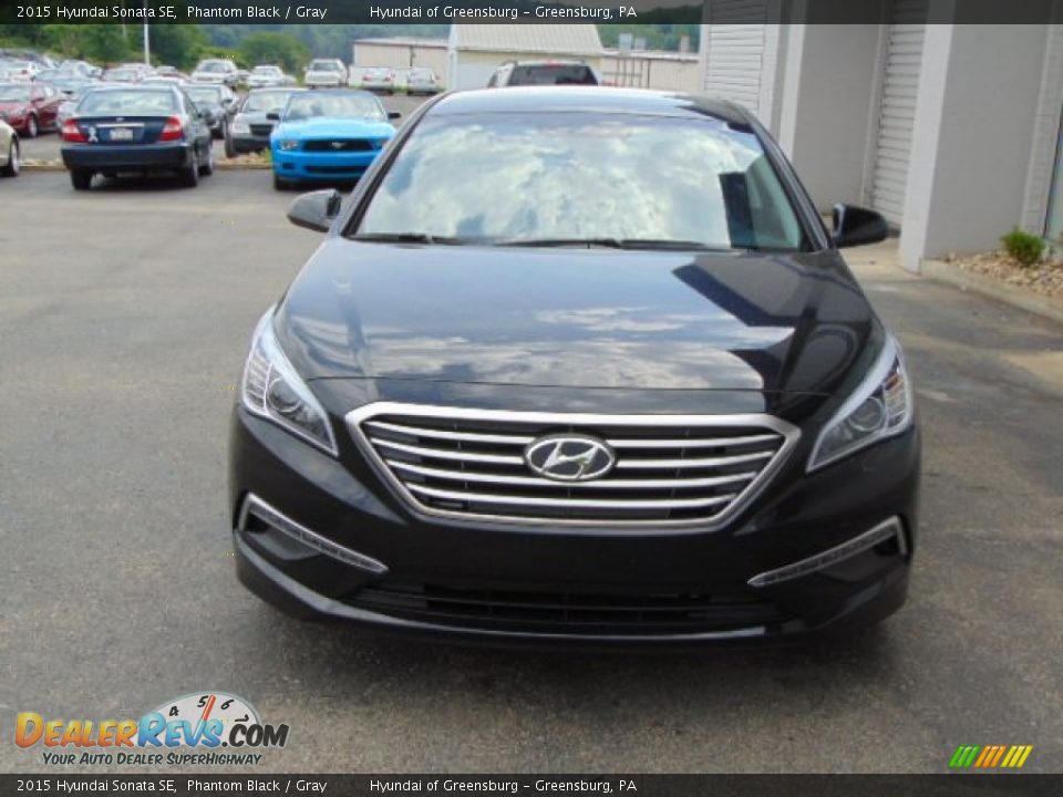 2015 Hyundai Sonata SE Phantom Black / Gray Photo #4