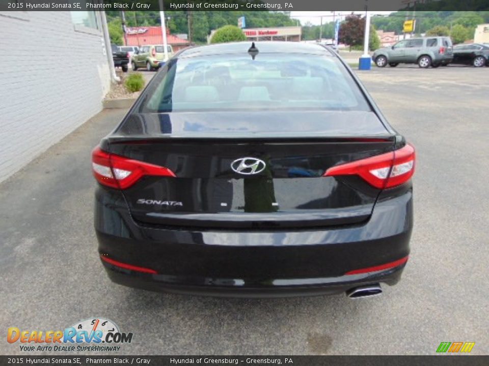 2015 Hyundai Sonata SE Phantom Black / Gray Photo #6