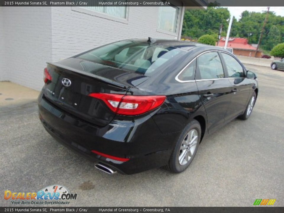 2015 Hyundai Sonata SE Phantom Black / Gray Photo #7