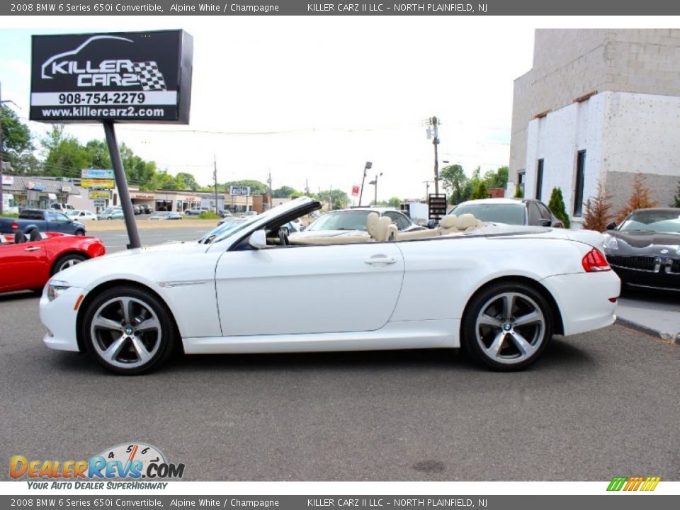 2008 BMW 6 Series 650i Convertible Alpine White / Champagne Photo #4
