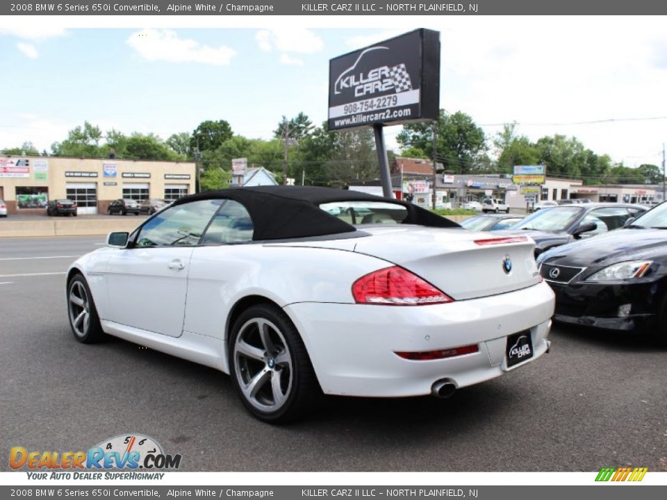 2008 BMW 6 Series 650i Convertible Alpine White / Champagne Photo #14