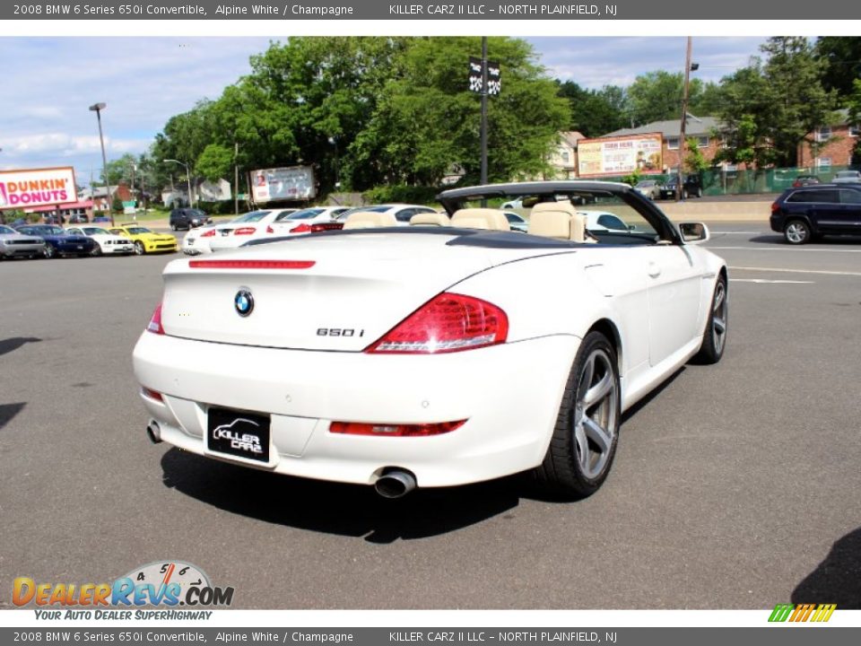 2008 BMW 6 Series 650i Convertible Alpine White / Champagne Photo #16