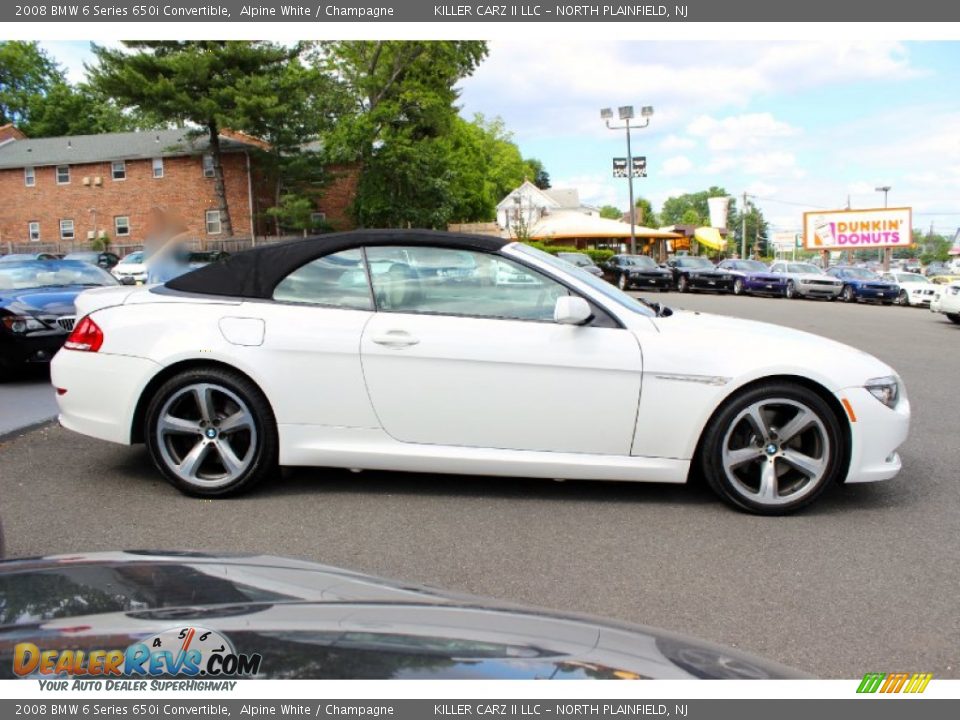 2008 BMW 6 Series 650i Convertible Alpine White / Champagne Photo #17