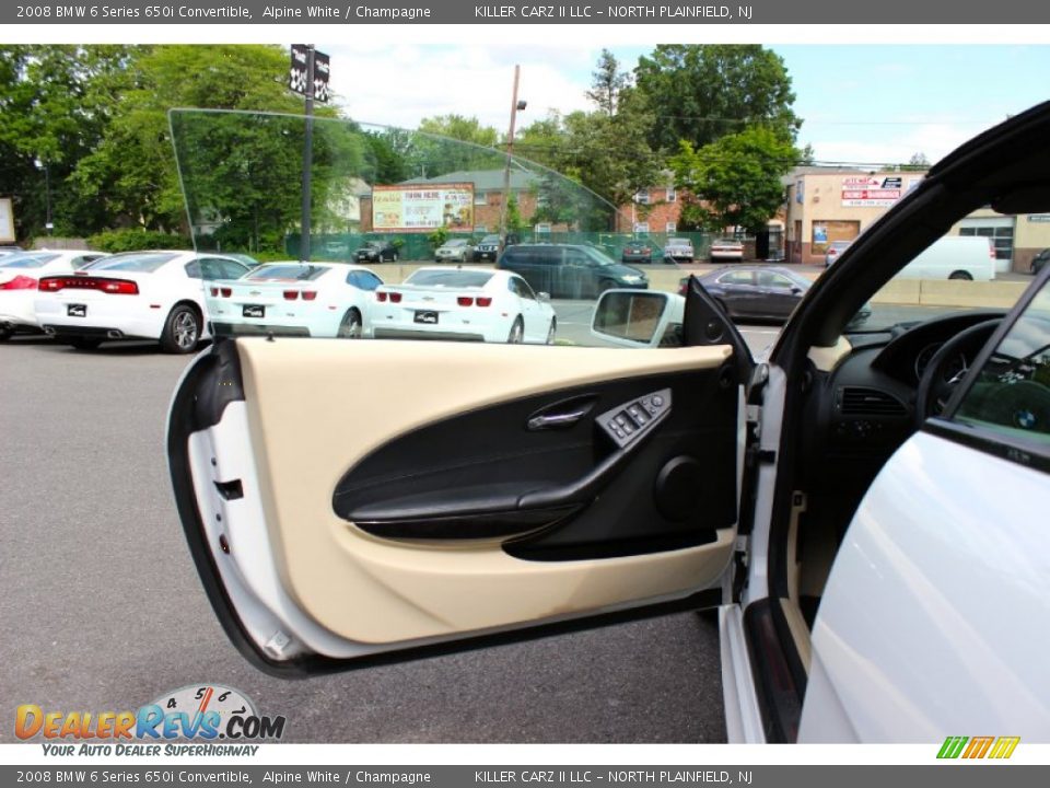 2008 BMW 6 Series 650i Convertible Alpine White / Champagne Photo #18