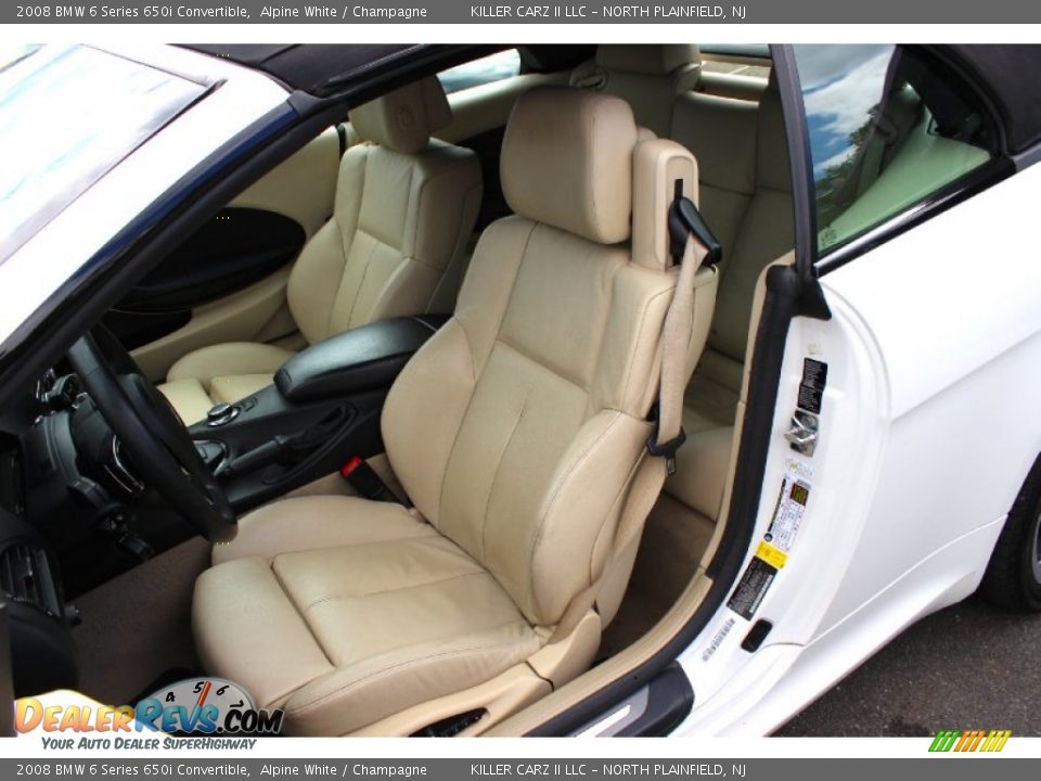 2008 BMW 6 Series 650i Convertible Alpine White / Champagne Photo #21