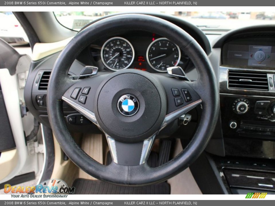 2008 BMW 6 Series 650i Convertible Alpine White / Champagne Photo #23