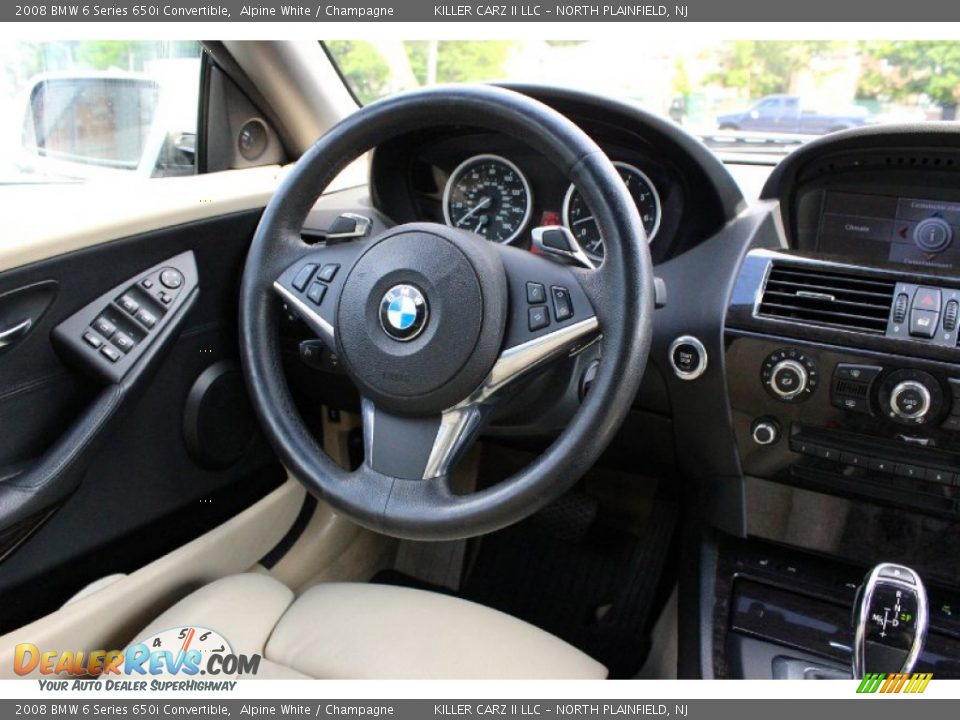 2008 BMW 6 Series 650i Convertible Alpine White / Champagne Photo #29