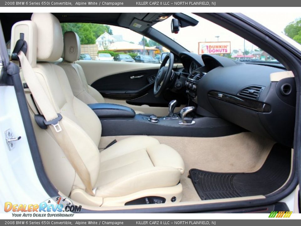 2008 BMW 6 Series 650i Convertible Alpine White / Champagne Photo #31