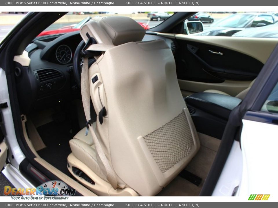 2008 BMW 6 Series 650i Convertible Alpine White / Champagne Photo #33