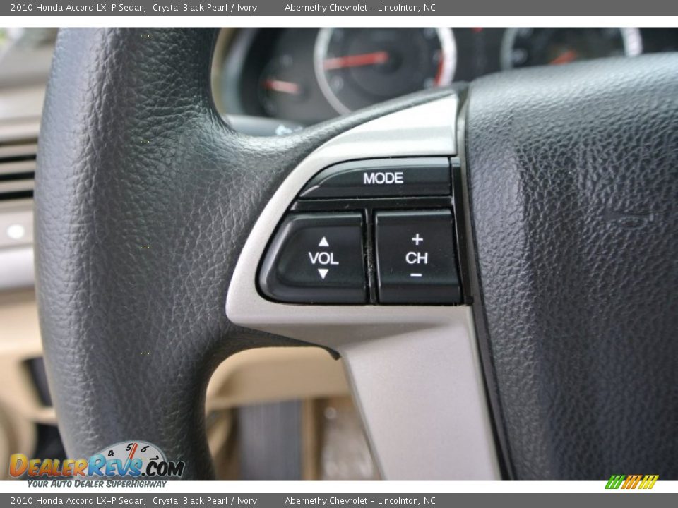 2010 Honda Accord LX-P Sedan Crystal Black Pearl / Ivory Photo #16
