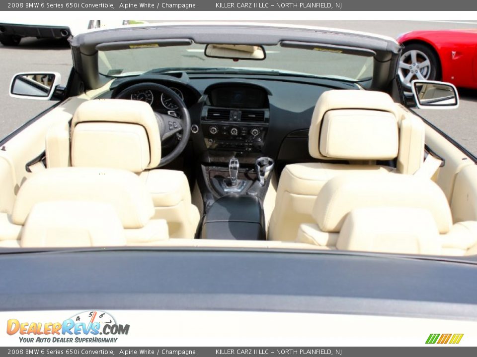 2008 BMW 6 Series 650i Convertible Alpine White / Champagne Photo #36