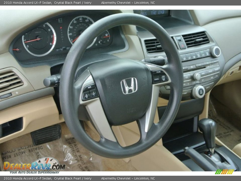 2010 Honda Accord LX-P Sedan Crystal Black Pearl / Ivory Photo #24
