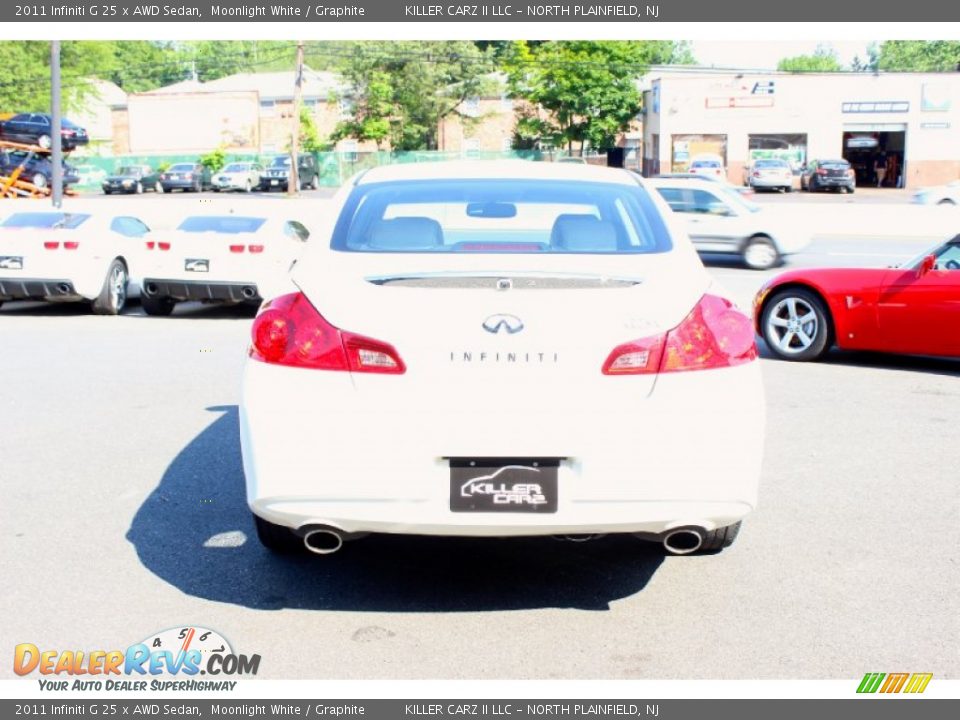 2011 Infiniti G 25 x AWD Sedan Moonlight White / Graphite Photo #6