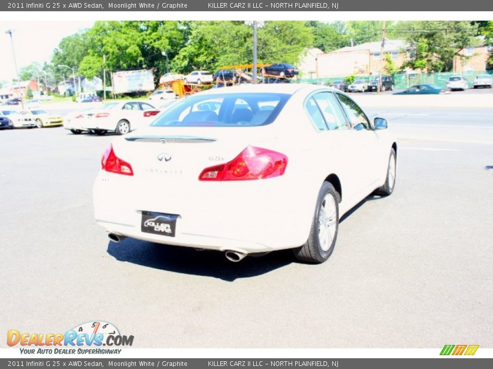 2011 Infiniti G 25 x AWD Sedan Moonlight White / Graphite Photo #7