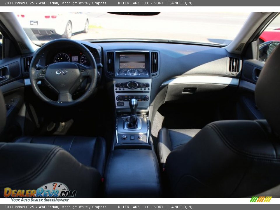2011 Infiniti G 25 x AWD Sedan Moonlight White / Graphite Photo #8