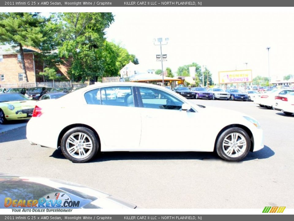 2011 Infiniti G 25 x AWD Sedan Moonlight White / Graphite Photo #10