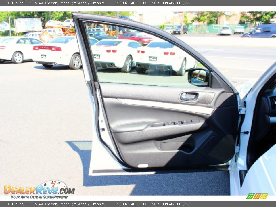 2011 Infiniti G 25 x AWD Sedan Moonlight White / Graphite Photo #11