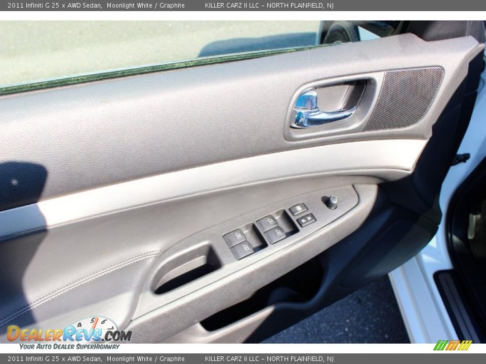 2011 Infiniti G 25 x AWD Sedan Moonlight White / Graphite Photo #12