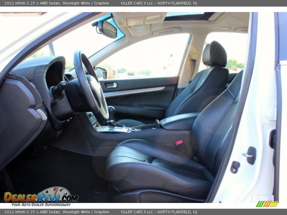 2011 Infiniti G 25 x AWD Sedan Moonlight White / Graphite Photo #13