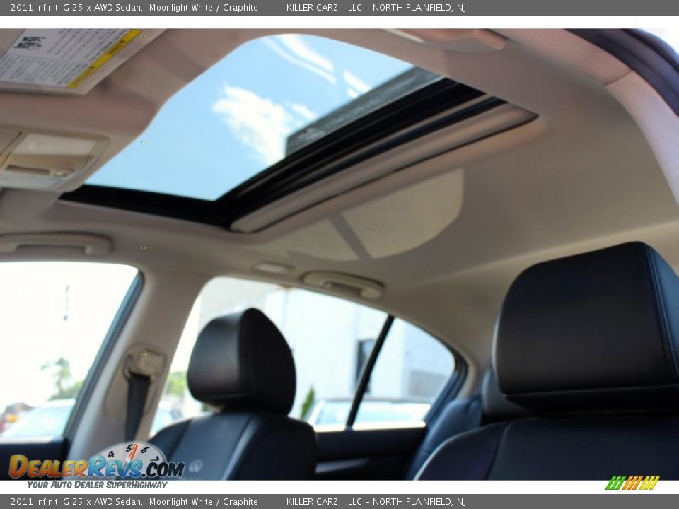 2011 Infiniti G 25 x AWD Sedan Moonlight White / Graphite Photo #15