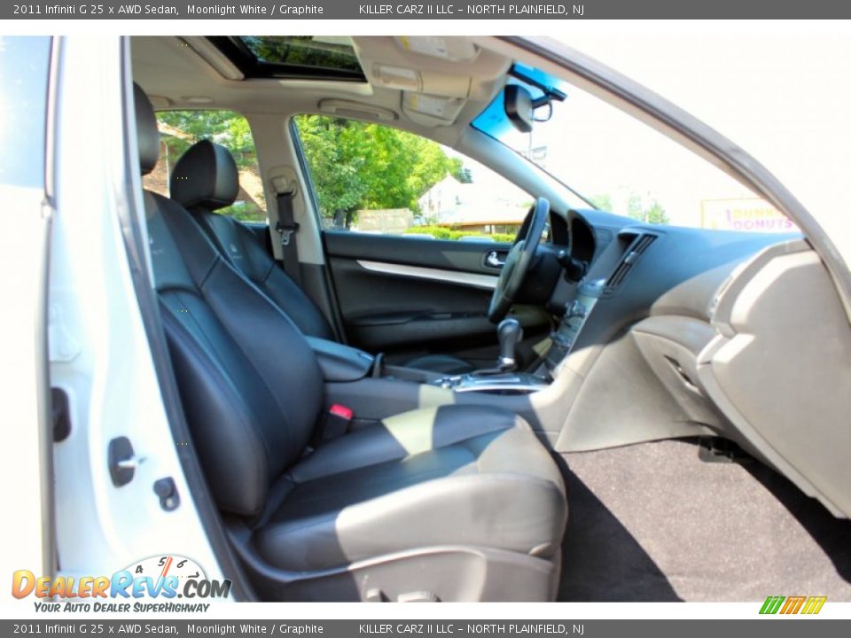 2011 Infiniti G 25 x AWD Sedan Moonlight White / Graphite Photo #19
