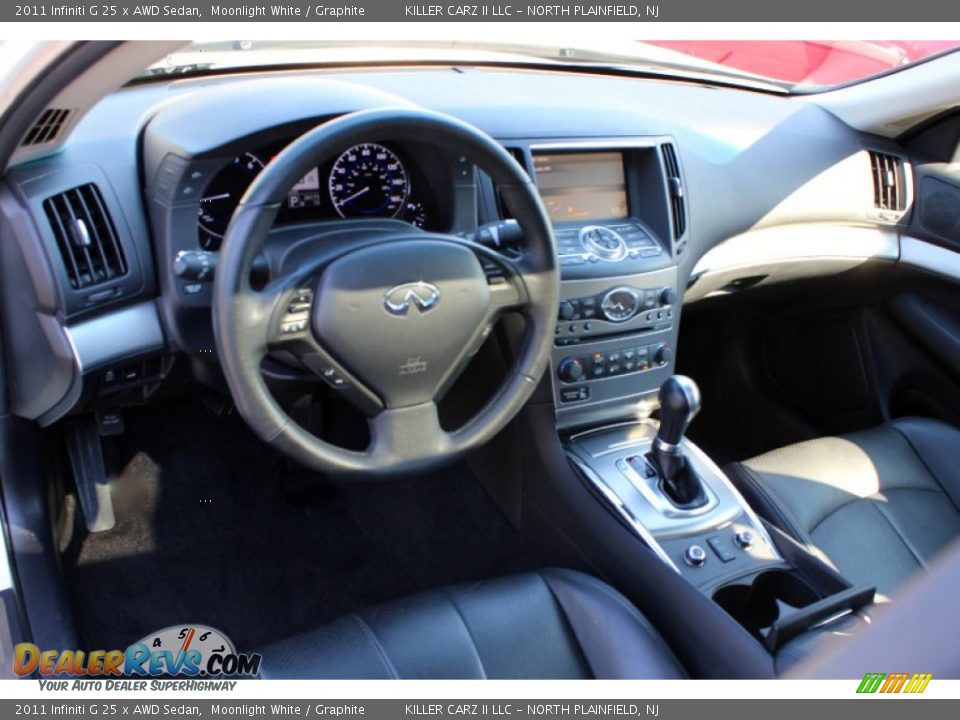 2011 Infiniti G 25 x AWD Sedan Moonlight White / Graphite Photo #21