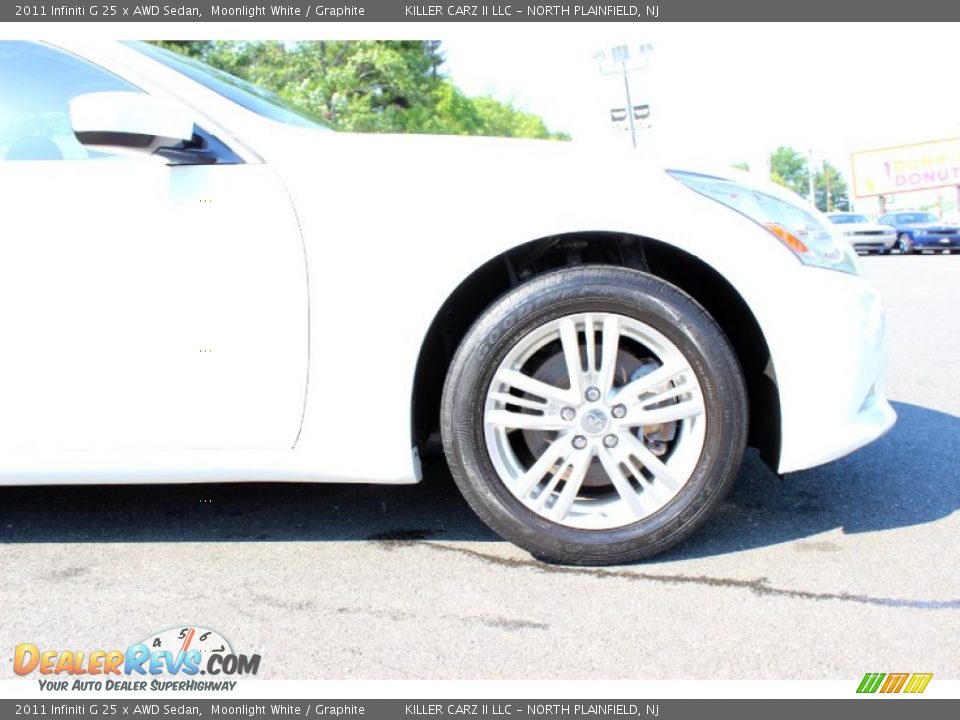 2011 Infiniti G 25 x AWD Sedan Moonlight White / Graphite Photo #27
