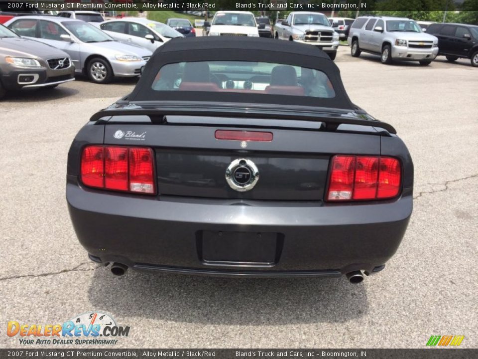 2007 Ford Mustang GT Premium Convertible Alloy Metallic / Black/Red Photo #9