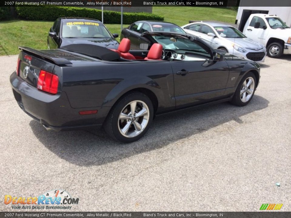 2007 Ford Mustang GT Premium Convertible Alloy Metallic / Black/Red Photo #10