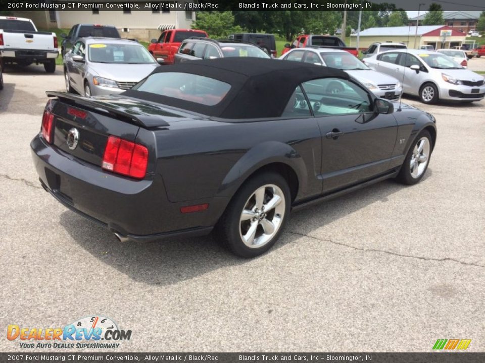 2007 Ford Mustang GT Premium Convertible Alloy Metallic / Black/Red Photo #19