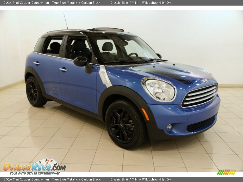 2014 Mini Cooper Countryman True Blue Metallic / Carbon Black Photo #1