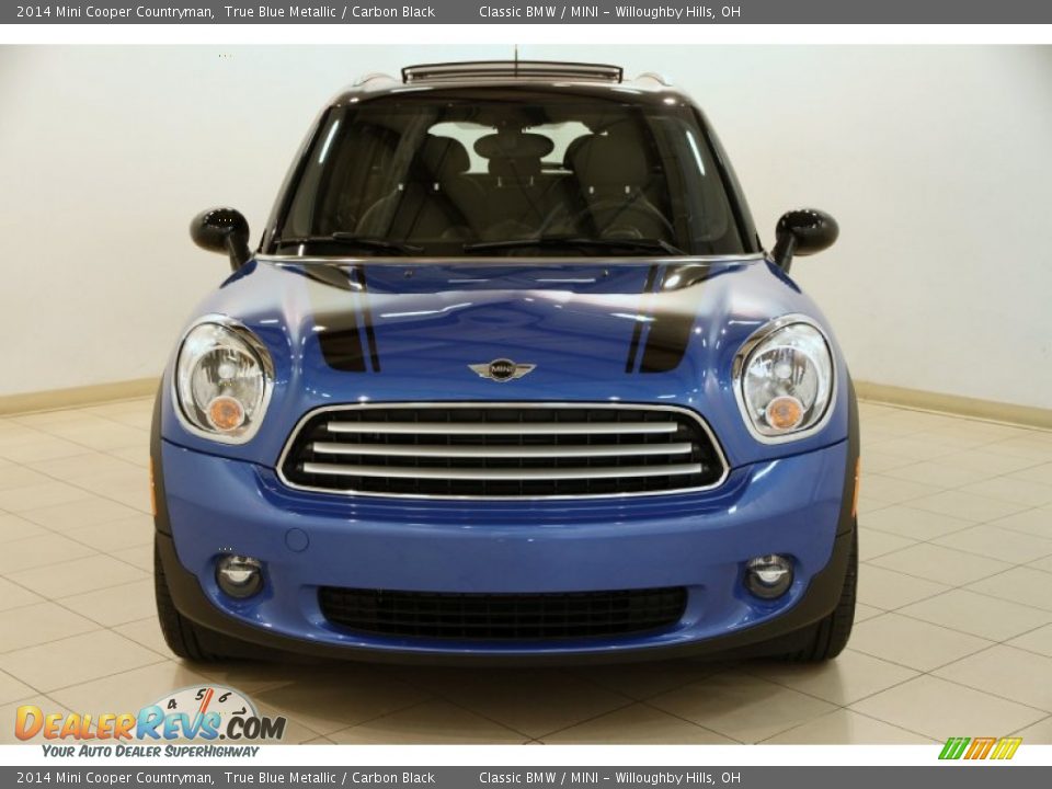 2014 Mini Cooper Countryman True Blue Metallic / Carbon Black Photo #2