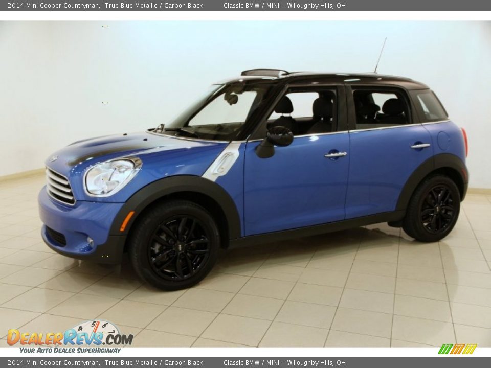 2014 Mini Cooper Countryman True Blue Metallic / Carbon Black Photo #3
