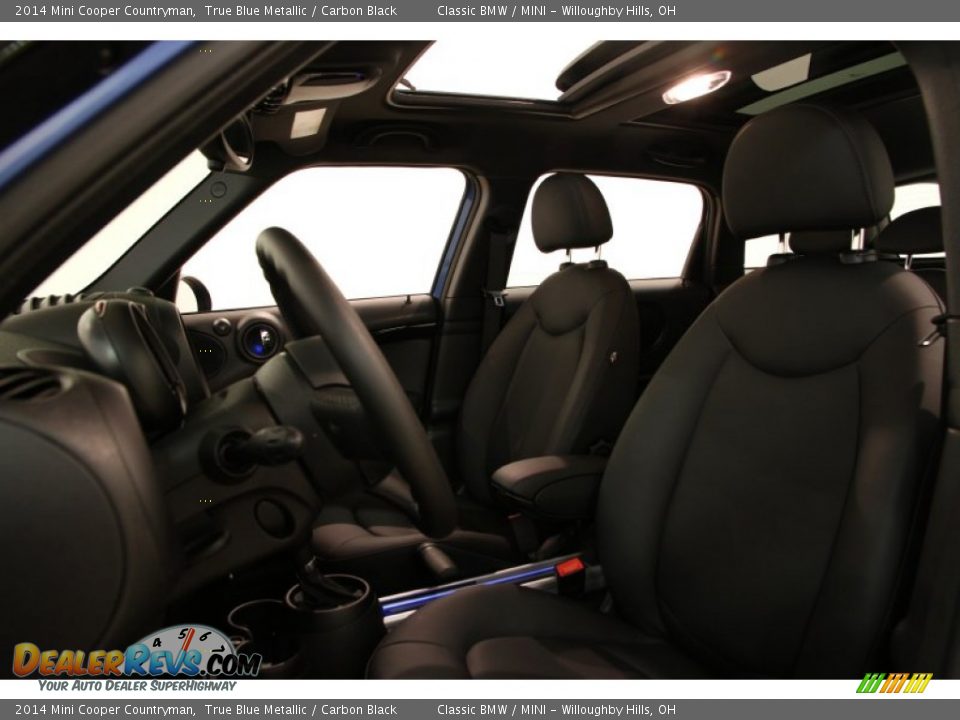 2014 Mini Cooper Countryman True Blue Metallic / Carbon Black Photo #5