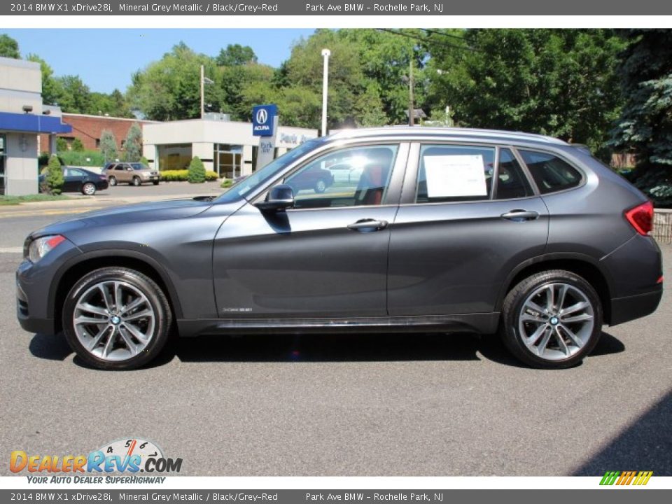 2014 BMW X1 xDrive28i Mineral Grey Metallic / Black/Grey-Red Photo #6