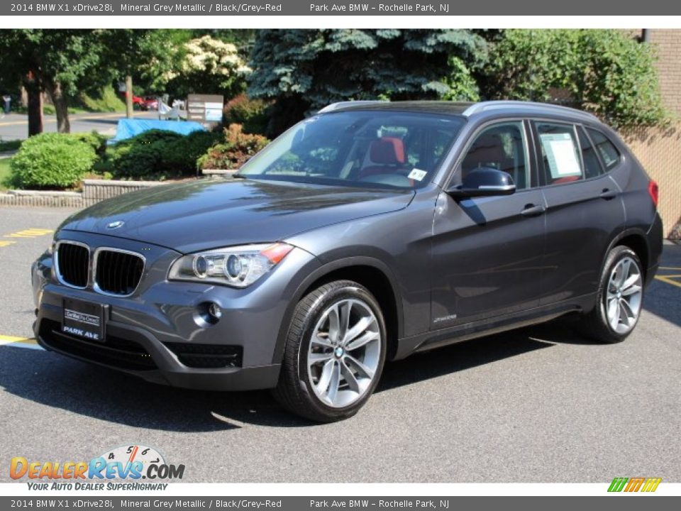 2014 BMW X1 xDrive28i Mineral Grey Metallic / Black/Grey-Red Photo #7