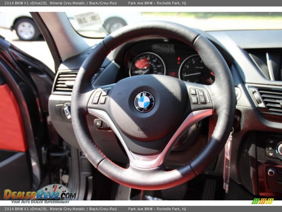 2014 BMW X1 xDrive28i Mineral Grey Metallic / Black/Grey-Red Photo #16