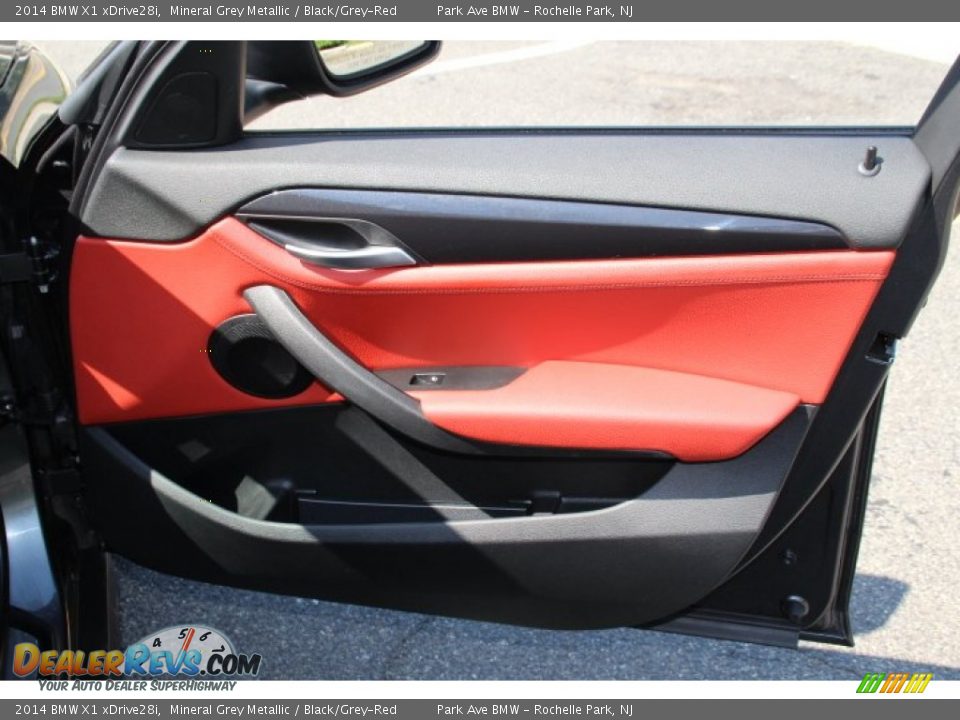 2014 BMW X1 xDrive28i Mineral Grey Metallic / Black/Grey-Red Photo #24