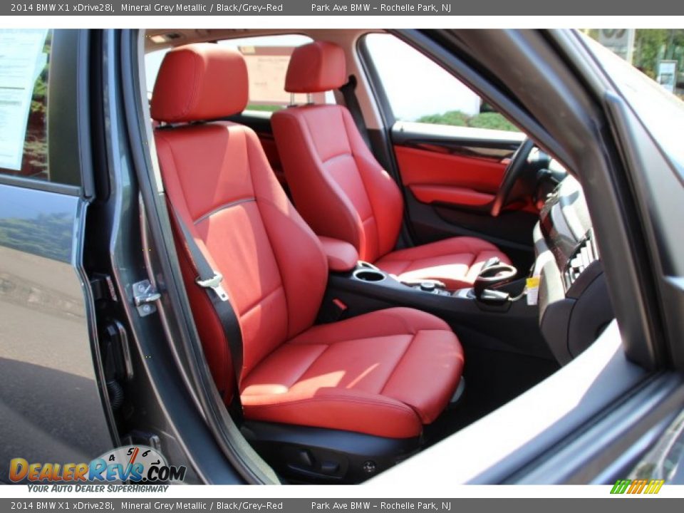 2014 BMW X1 xDrive28i Mineral Grey Metallic / Black/Grey-Red Photo #27