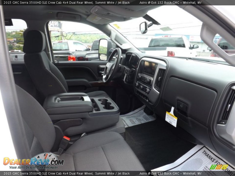 Jet Black Interior - 2015 GMC Sierra 3500HD SLE Crew Cab 4x4 Dual Rear Wheel Photo #7
