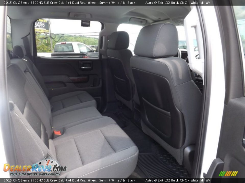 Rear Seat of 2015 GMC Sierra 3500HD SLE Crew Cab 4x4 Dual Rear Wheel Photo #8