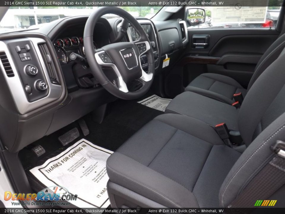 Jet Black Interior - 2014 GMC Sierra 1500 SLE Regular Cab 4x4 Photo #9