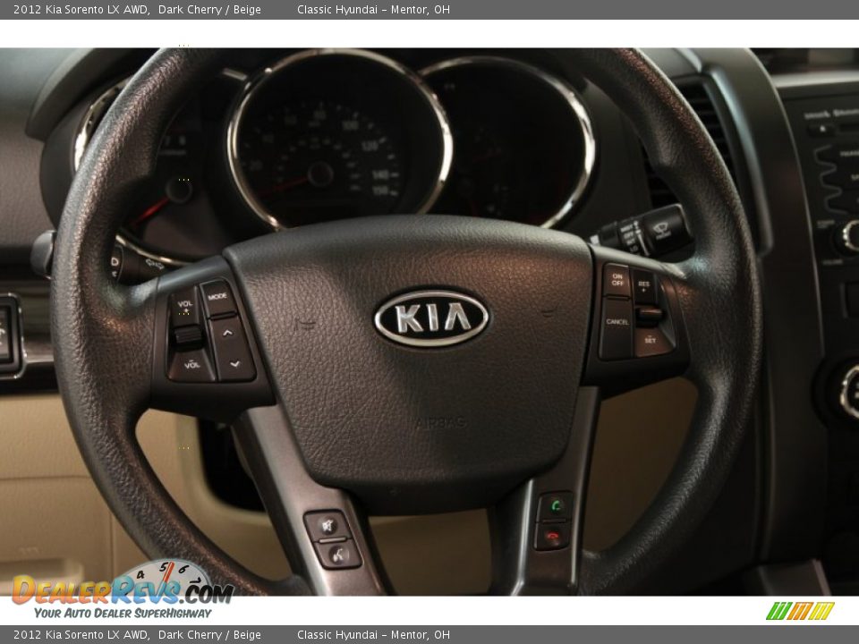2012 Kia Sorento LX AWD Steering Wheel Photo #6