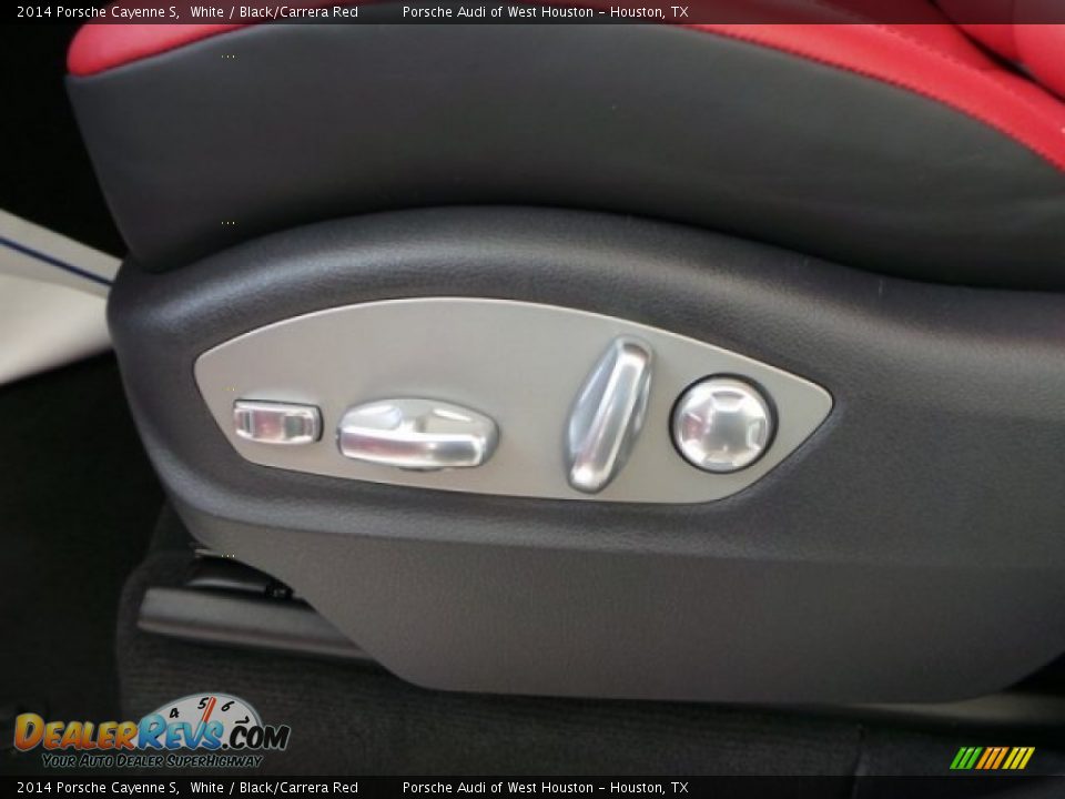 2014 Porsche Cayenne S White / Black/Carrera Red Photo #14