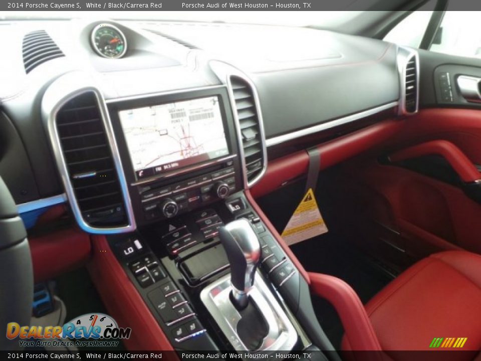 2014 Porsche Cayenne S White / Black/Carrera Red Photo #15