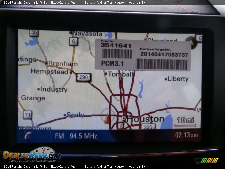 2014 Porsche Cayenne S White / Black/Carrera Red Photo #20